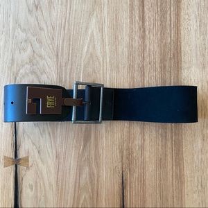 (NWT) Frye | Black Leather and Elastic Belt